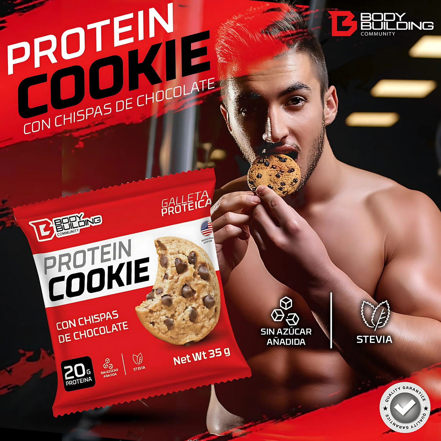 BodyBuilding Protein Cookies Caja X12