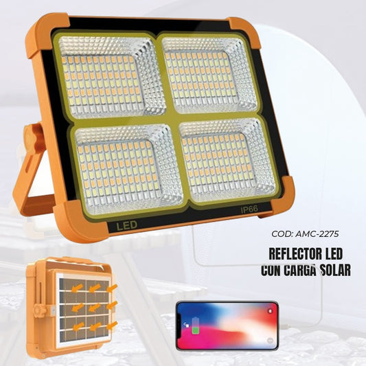 Reflector LED con Carga Solar